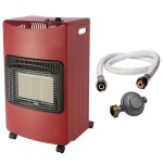 Poele  gaz rouge pliable 42kw chauffage dappoint interieur allumage piezo tuyau gaz + dtendeur butane ...