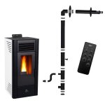 Po�le � granul�s �tanche anita 116 kw blanc sannover + kit dinstallation