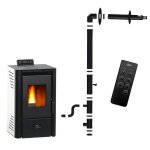 Po�le � granul�s �tanche anita 94 kw blanc sannover + kit dinstallation