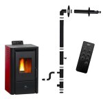 Po�le � granul�s �tanche anita 94 kw bordeaux sannover + kit dinstallation