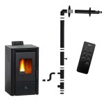 Po�le � granul�s �tanche anita 94 kw noir sannover + kit dinstallation