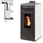 Pole  granules marina 13 etanche sortie dessus + conduit ventouse - blanc