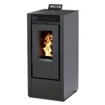 Pole  granules tanche marina 11kw - noir - interstoves - programmable - eco design 2022
