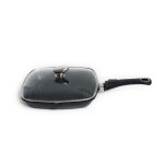 Poêle grill 28 x 28 cm façon pierre + couvercle en verre - pradel excellence - premium - compatible ... Poêle grill 28 x 28 cm façon pierre + couvercle en verre - pradel excellence - premium - compatible ...