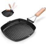 Pole grill  induction avec poigne pliante revtement antiadhsif et anti - rayures pole adapte  ...