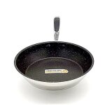 Poêle - klaus - inox 32cm - antiadhésif 100% - compatible tous feux - revêtement pierre céramique Poêle - klaus - inox 32cm - antiadhésif 100% - compatible tous feux - revêtement pierre céramique