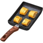 Pole omelette japonaise tamagoyaki pole rectangulaire en aluminium antiadhsive