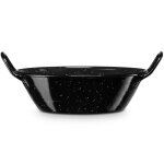 Po�le � paella induction 55 cm acier �maill� casserole profonde 25 l tous feux briebe levante noir