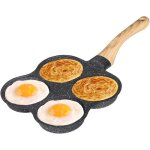 Pole  pancakes - noname - 4 trous - aluminium - antiadhsive - tous feux compatibles