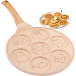 Po�le � pancakes et cr�pes - suteo - 26 cm - antiadh�sive - beige - compatible induction gaz �lectrique ...