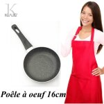 Poêle à ?uf 16cm klaus - revêtement pierre - antiadhésif - compatible tous feux - blanc Poêle à ?uf 16cm klaus - revêtement pierre - antiadhésif - compatible tous feux - blanc