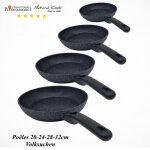 Po�les - volksuchen - 20 - 24 - 28 - 32cm - 100% antiadh�sif - sans pfoa - manches amovibles