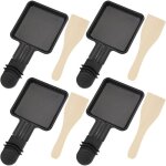 Poelon raclette 4pcs coupelle raclette barbecue avec rev�tement anti - adh�sif avec poign�e isol�e et ...