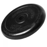 Gorilla sports disques de poids - individuel 10 kg  30 / 31mm noir - disques dhaltres pour musculation ...