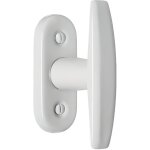 Poign�e de fen�tre - aluminium - blanc - carr� 7 mm - vis 7 mm - serrage 7 mm