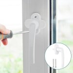 [poign�e fen�tre] mlbq lot 2 blanc aluminium 35mm - s�curit� sans cl� pour upvc et portes