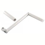 Poignee de manivelle empreinte ronde alu Ø11 pour tringle 6p10 lg190 Poignee de manivelle empreinte ronde alu Ø11 pour tringle 6p10 lg190