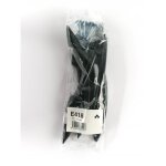 Poign�es de meuble - lot de 6 - plastique brillant - noir - entraxe 96 mm