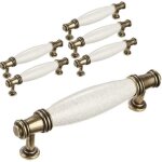 Poignée de meuble - cuisine - 6 pcs - alliage de zinc - céramique - 96 mm Poignée de meuble - cuisine - 6 pcs - alliage de zinc - céramique - 96 mm