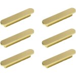 Poign�es de meuble - jiangzha - lot de 6 - dor� - aluminium bross� - entraxe 128 mm