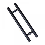 Poign�e porte coulissante double face forme h noire poign�e porte battante robuste longueur 500 mm entraxe ...
