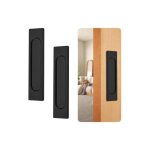 Poigne de porte coulissante - noir - lot de 2 - aluminium - auto - adhsives - moderne