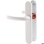 Poign�e de porte int�rieure - tokyo - hoppe et cie - blanc pur - bec de cane - 195 mm