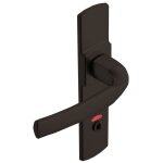 Poign�e sur plaque - vachette - artis - entraxe 195 mm - condamnation � voyant - finition diamant noir ...