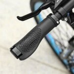 Poignes de vlo ergonomiques antidrapantes en caoutchouc - noir - adulte