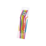Point virgule - set 6 pailles - 19. 5 cm - multicolores - dotz