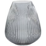 Point virgule vase en verre - 24, 5 x h18 cm - bleu