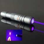 Pointeur laser stylo haut puissance bleu violet lumire chargeur de batterie 5mw