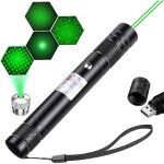 Pointeur laser vert jouets interactifs pour chats et chiens sans fil rechargeable pour la d�monstration ...