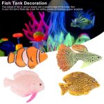 Poisson artificiel daquarium 4 pcs lumineux silicone artificiel faux poisson paysage ornement dcoration ...