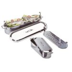 Poissonnire - vogue - 50cm - acier inoxydable - couvercle - grille dgouttage