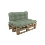 Pokar coussin matelass� pour palettes euro [vert set de 2 pi�ces]