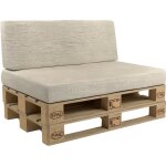 Pokar coussins pour palettes - set de 2 pièces - beige - assise 120x80cm + dossier 120x40cm - intérieur ... Pokar coussins pour palettes - set de 2 pièces - beige - assise 120x80cm + dossier 120x40cm - intérieur ...