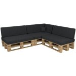 Pokar coussins pour palettes - set de 8 pièces - anthracite - assise 120x80cm + dossier 120x40cm - intérieur ... Pokar coussins pour palettes - set de 8 pièces - anthracite - assise 120x80cm + dossier 120x40cm - intérieur ...