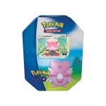 Pokebox go leuphorie v - 200 pv - carte francaise a collectionner pokemon - boite metal bleu
