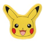 Pokemon - coussin 3d pikachu joyeux - 100% polyester - jaune