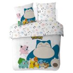 Housse de couette - pokemon - 1re gnration - 200x200 cm - 100% coton - rversible