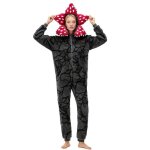 Polaire de sport - hiver fleurs demogorgon onesie pyjama de no�l en flanelle adulte combinaisons de femme ...