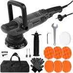 Polisseuse orbitale voiture 15mm 6 vitesses variables 600 - 3600 tr / min 1600w machine � polir avec ...