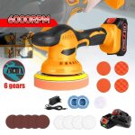 Polisseuse de voiture portable sans fil polisseuse de voiture 6 vitesses r�glable 2800 - 6000rpm125 - ...