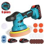 Polisseuse voiture sans fil 21v avec 2 batteries 6 vitesses variables 2800 � 6000 tr / min pour d�tails ...