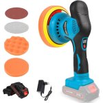 Polisseuse voiture sans fil 21v 380w vitesse r�glable 6 niveaux 2800 - 6000rpm �125 - 150mm 2 batteries ...