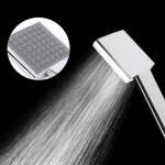 Pommeau douche carré haut gamme douchette haut gamme jet argenté Pommeau douche carré haut gamme douchette haut gamme jet argenté
