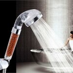 Pommeau de douche douchette  main tourmaline germanium eco purifie eau