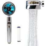 Pommeau de douche  main  hlice haute pression buse de douche rotative  360 economie deau pomme de ...