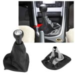 Pommeau de levier de vitesses � 5 vitesses avec cache anti - poussi�re pour botte en cuir pour peugeot ...